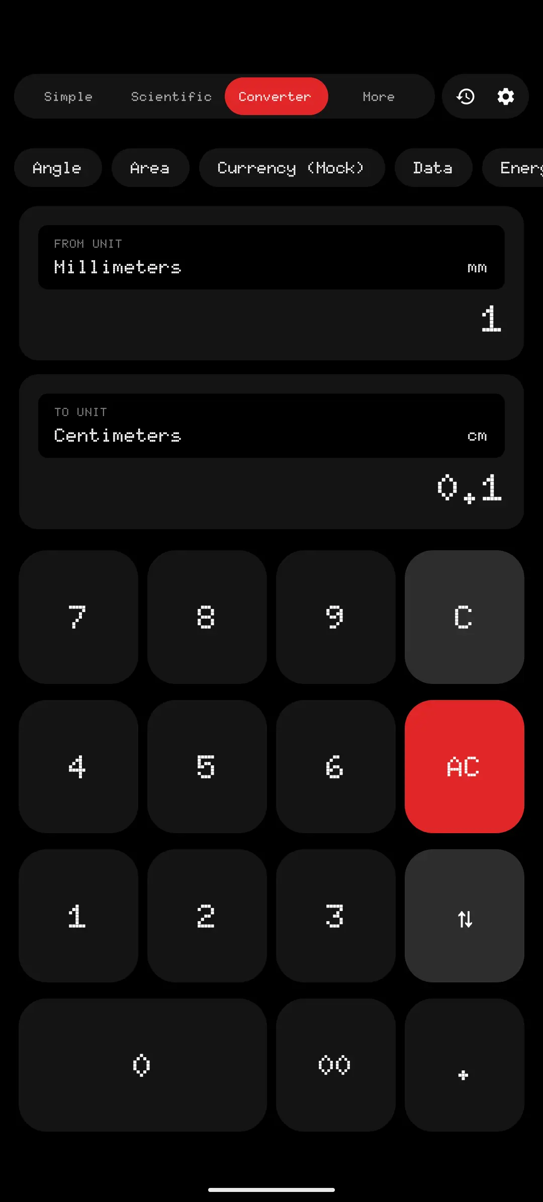 Calc+ Calculator Main Screen